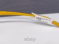 TAG Heuer Eyeglasses Frames men Silver Black Yellow Rectangular Full Rim Th 8002