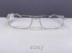 TAG Heuer Eyeglasses Frames men Silver Blue Rectangular Full Rim Th 8001