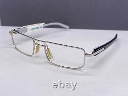 TAG Heuer Eyeglasses Frames men Silver Blue Rectangular Full Rim Th 8001