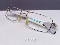 TAG Heuer Eyeglasses Frames men Silver Blue Rectangular Full Rim Th 8001