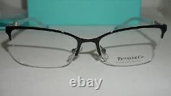TIFFANY & CO New Eyeglasses Metal Half Rim Black Blue TF1111B 6097 53 17 140