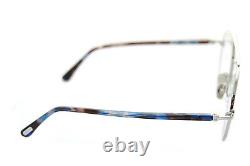 TOM FORD Blue Block FT5684 016 55mm Mens Large Metal PILOT Glasses Frames SILVER