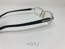 Tag Heuer Eyeglasses Frame TH 8202 001 51-17 140 Black Silver Half Rim QB71