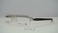 Tag Heuer TH 7624 003 Silver Black & White Half Rim Brill Eyeglasses Frames 57mm