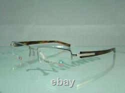 Tag Heuer TH 8203 002 Tortoise & Silver Half Rim Brille Eyeglasses Frames 53mm
