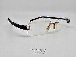 Tag Heuer TH7102 002 Silver Black Rimless Eyeglasses Frame France 52-18-135