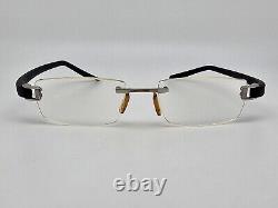 Tag Heuer TH7102 002 Silver Black Rimless Eyeglasses Frame France 52-18-135