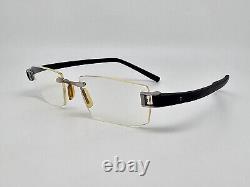 Tag Heuer TH7102 002 Silver Black Rimless Eyeglasses Frame France 52-18-135