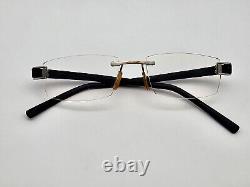 Tag Heuer TH7102 002 Silver Black Rimless Eyeglasses Frame France 52-18-135