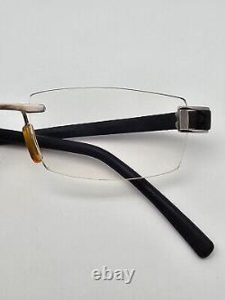 Tag Heuer TH7102 002 Silver Black Rimless Eyeglasses Frame France 52-18-135