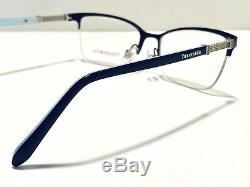 Tiffany & Co. Eyeglasses TF 1111B 6097 Cat Eye Black with Silver Half-Rim New 53mm