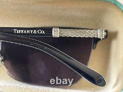 Tiffany & Co. Glasses TF1111B 6097 Black Blue Silver Crystals Optical Half Rim