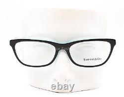 Tiffany & Co TF 2078 8163 Eyeglasses Glasses Polished Black on Blue 55-16-140