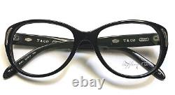 Tiffany & Co TF 2086G 8001 Eyeglasses Glasses Polished Black with Silver Logo 54mm