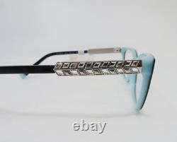 Tiffany & Co. TF 2199B 8055 52mm Black-Silver-Crystals Rectangle New Glasses