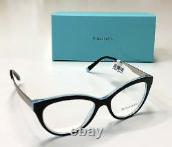 Tiffany & Co TF2180 8274 Crystal Blue / Black Butterfly Eyeglass RX Frame NWT