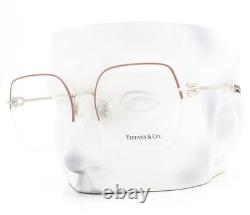 Tiffany Half Rim Eyeglasses TF 1153D 6192 Glasses Pink on Silver 56mm with Case