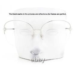 Tiffany Half Rim Sunglasses Frame Eyeglasses TF3082 Glasses Shiny Silver withcase