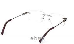 Timberland TB1786 008 Gunmetal Optical Eyeglasses Rimless Frame 52-17-145 TB1786