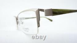Titangestell half Rim Women's Glasses Men's Luxury Socket Angular Silver Size L