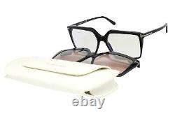 Tom Ford 5689-B 001 Black Women's Plastic Eyeglasses 54-16-140 W Clip On & Case
