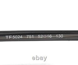 Tom Ford Eyeglasses Frames TF5024 751 Black Silver Rectangle Wire Rim 52-16-130