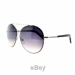 Tom Ford FT0394 15B Full Rim Silver withBlack Arms Round Women Sunglasses