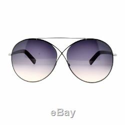 Tom Ford FT0394 15B Full Rim Silver withBlack Arms Round Women Sunglasses