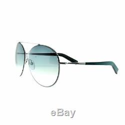 Tom Ford FT0394 15P Full Rim Silver with black arms Round Women Sunglasses