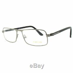 Tom Ford FT5201 013 Silver Full Rim Rectangular Men Optical Frames Eyeglasses