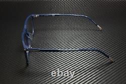 Tom Ford FT5646-D-B 090 Shiny Blue Clear Lens Plastic 57 mm Men's Eyeglasses