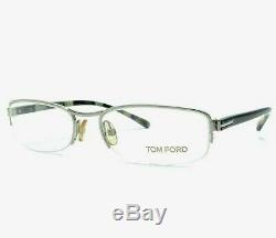 Tom Ford Ft5023 753 Silver/black Rectangular Half Rim Glasses Frames 51-17-135