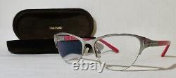 Tom Ford, Italy TF 5283 Eyeglass frame Silver 1/2 rim & red eyewear 52-17-135