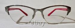 Tom Ford, Italy TF 5283 Eyeglass frame Silver 1/2 rim & red eyewear 52-17-135