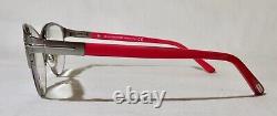 Tom Ford, Italy TF 5283 Eyeglass frame Silver 1/2 rim & red eyewear 52-17-135