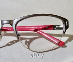 Tom Ford, Italy TF 5283 Eyeglass frame Silver 1/2 rim & red eyewear 52-17-135