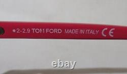 Tom Ford, Italy TF 5283 Eyeglass frame Silver 1/2 rim & red eyewear 52-17-135