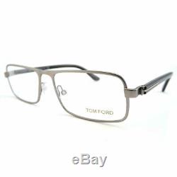 Tom Ford Mens Eyeglasses FT5201-013 Silver Rectangle Full Rim Frames