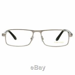 Tom Ford Mens Eyeglasses FT5201-013 Silver Rectangle Full Rim Frames