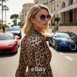 Tom Ford Sunglasses Wome Silver Round Metal Purple Gradient FT0782 16Y 60mm