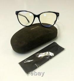 Tom Ford TF 5618 Shiny Black 001 Full Rim Silver'T' Logo Eyeglass RX Frame NWT