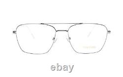 Tom Ford TF5604 018 Gray Silver Aviator Metal Eyeglasses Optical Frame 54-17-145