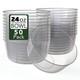 Trendables Plastic Bowls Disposable Bowls 24 Oz Set Of 50 Clear Modern Plasti