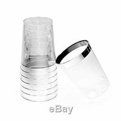 Tumblers/Cups Wedding Party Disposable Plastic Silver 100 pcs (10 Oz)