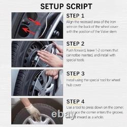 Universal 16.5-Inch Stylish Car Wheel Rim Covers Set of 4