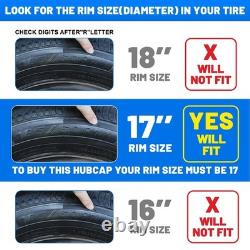 Universal 17 Inch Wheel Covers Hubcaps Snap on for Car Truck SUV Set of 4