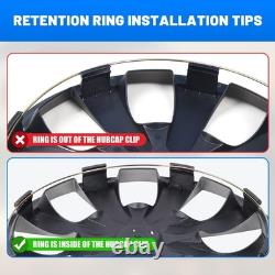 Universal 17 Inch Wheel Covers Hubcaps Snap on for Car Truck SUV Set of 4