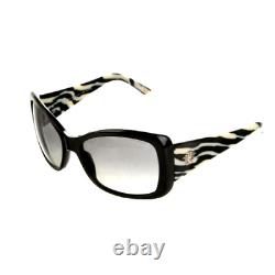 VERSACE SILVER MEDUSA ON ZEBRA PRINT Black RIM Gradient Sunglasses LOVED