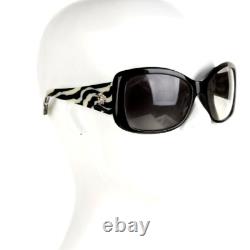 VERSACE SILVER MEDUSA ON ZEBRA PRINT Black RIM Gradient Sunglasses LOVED