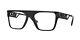 Versace Ve Unisex 3326u 5380 Eyeglasses Optical Black Silver 53mm New Authentic